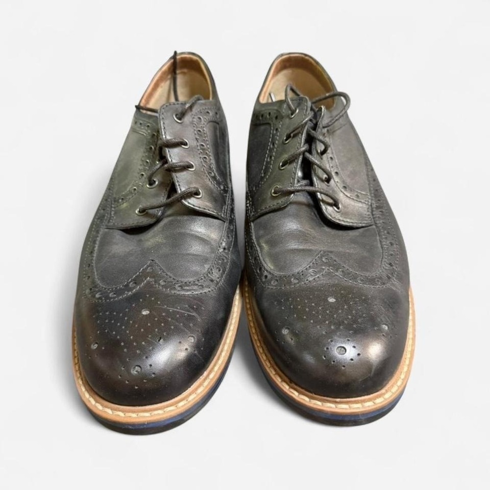 Bostonian Melshire Wingtip Oxford Black Leather Comfort Fit Dress Shoe Size 13 M